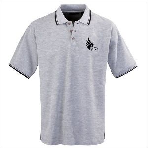 Men Polo Neck Custom T Shirt with Company Logo Print & Embroidery