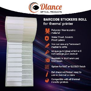 Barcode stickers for optical retail and jwellery
