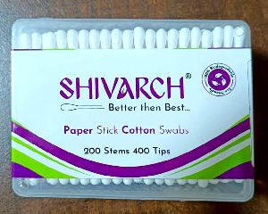 Paper Stick 200s Cotton Buds/ Swabs, Flat box Hygiene Packed