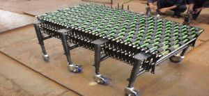 Skate Wheel Roller Belt Conveyor System