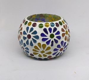 mosaic candle votive