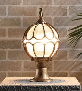 Designer Globe Outdoor Gate Light