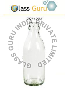 Crown Cap Milk Glass Bottle