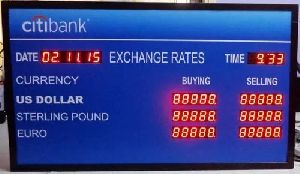 Citi Bank Exchange Rate Display Board