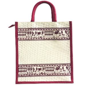 Maroon Color Jute Bag