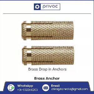 Single Grooved Brass Drop In Anchors