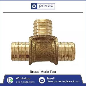 3 Way Brass Male Tee