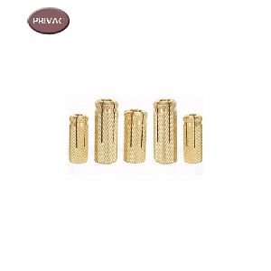 Single Grooved Brass Drop In Anchors