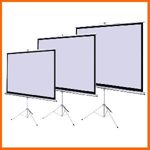 Projector screen with stand