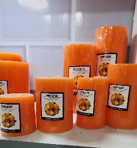 Orange Thick Candle