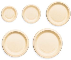 Sugarcane Bagasse Round Plates