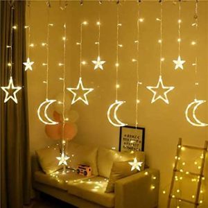 12 Star Moon LED Curtain Lights