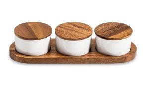 Wooden Tea Coaster Set