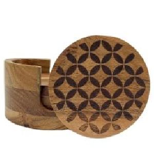 Wooden Tea Coaster Set