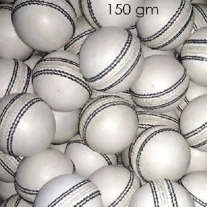 156g White Leather Cricket Ball