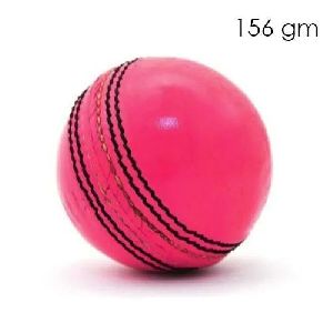 156g Pink Leather Cricket Ball