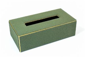 green rectangular tissue box