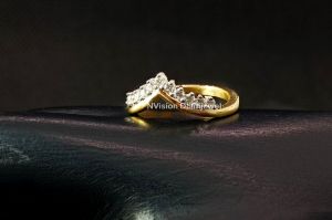 V Shaped Designer Diamond Ring