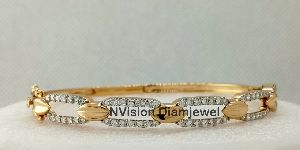 Yellow Gold Natural Diamond Bracelet