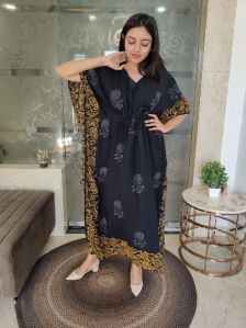 Cotton printed kaftan