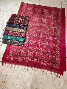Cotton Batik Printed Saree