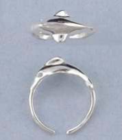 925 Sterling Silver Fancy Toe Ring