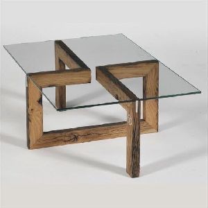 Industrial Glass Top Table