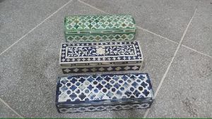 Set of 3 Bone Inlay Box