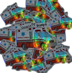 Ambulance Humor Holographic Sticker