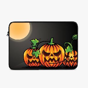 LS0601A Festival Halloween Background Zipper Laptop Sleeve