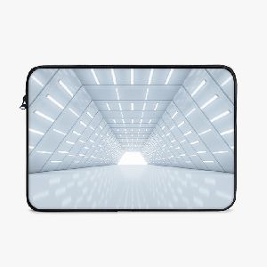 LS0004 3D Shape Background Zipper Laptop Sleeve