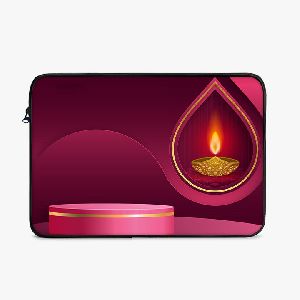 LS0501 Festival Diwali Pattern Zipper Laptop Sleeve