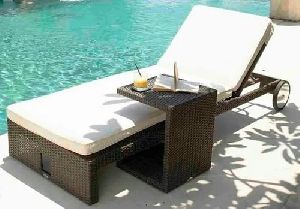 Brown Swimming Pool Lounger