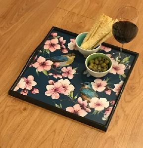 Square MDF Wooden Tray