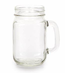 Glass Mason Jar with handle