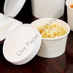 Round White Paper Food Containers