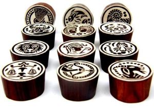 Zodiac Sign Wooden Stamp