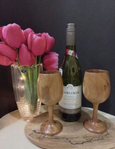 wine glasses made up of fine wood