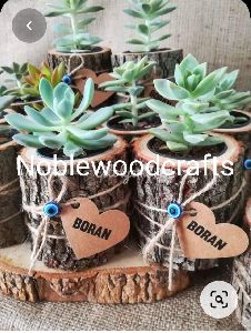 Brown Wooden Planter