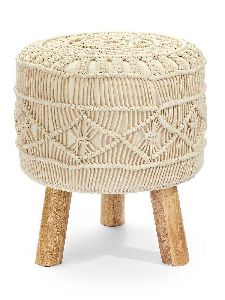 Wooden Pouf