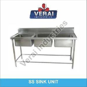 Stainless Steel Three Sink Unit