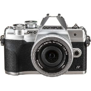 OLYMPUS OM-D E-M10 MARK IV MIRRORLESS CAMERA WITH 14-42MM EZ LENS (SILVER)