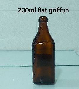 200 ML 28 MM FLAT GRIFFON AMBER