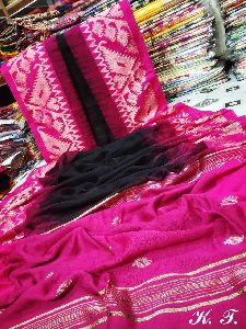 Black Linen Saree