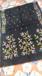 Black Muslin Silk Saree