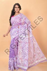 Purple Jamdani Saree