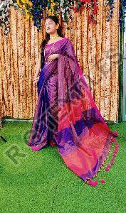 Purple Tissue Silk Sarees