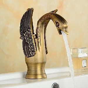 Brass Swan Shape Wash Basin Tap