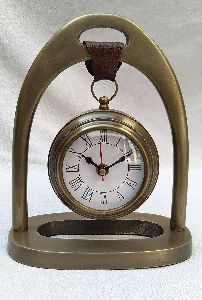 Vintage Brass Table Hanging Clock