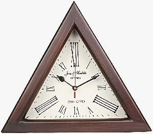 Wooden Vintage Triangle Wall Clock